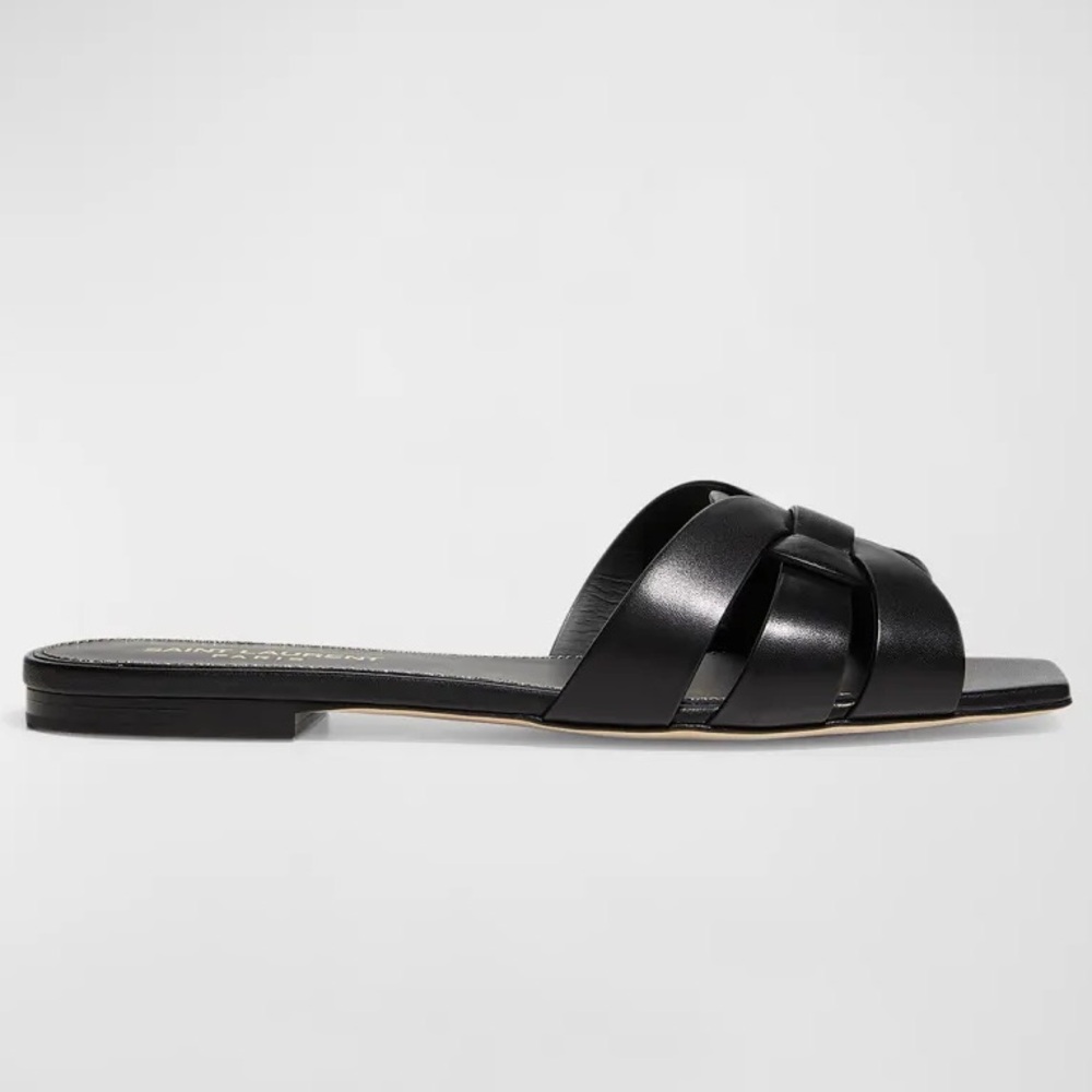 Saint Laurent Tribute Leather Sandal - Picture 3 of 16